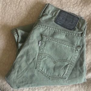 Mens Olive green 514 Levi’s pants 30x30